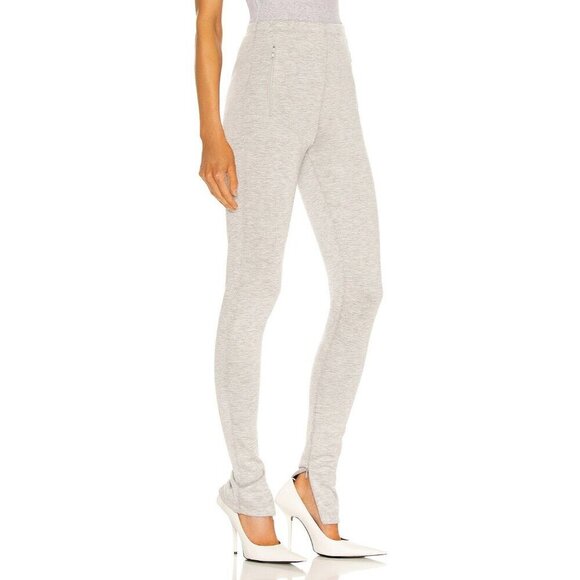 WARDROBE.NYC Side Zip Leggings in Grey Marl XSmall New Womens Skinny Pants - Picture 4 of 16